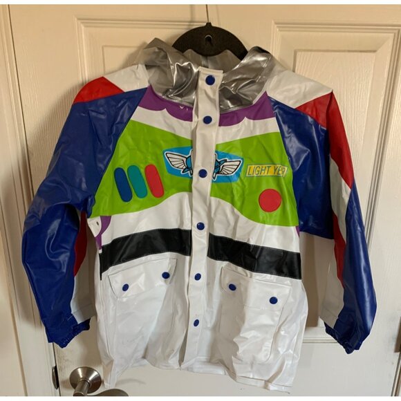 Buzz Lightyear-Themed Kids Vinyl Raincoat Jacket Disney Store Size 6 8 - Picture 6 of 13